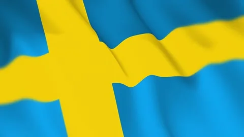 Sweden Flag Seamless Loop 4k 60fps Animation Stock Footage 340345643