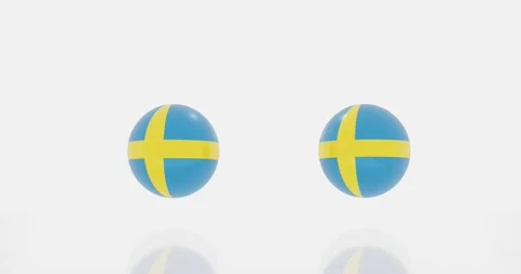 Sweden flag symbol Stock Footage 184829479