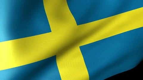 Sweden Flag Waving Stock-Footage 12230170