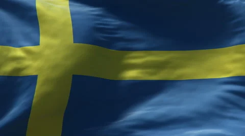 Sweden flag waving seamless loop  4K Stock Footage 49065152