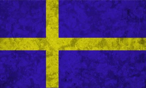 Sweden flag on a white background Stock Illustration