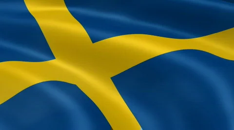 Sweden FlagInTheWind Stock-Footage 767990