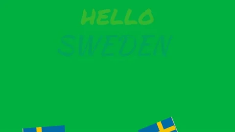 Sweden flags Stock Footage 191553495