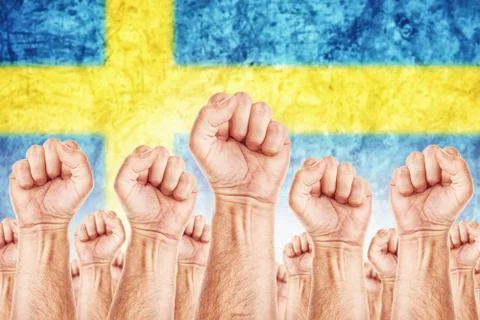 Sweden labour movement, workers union strike Stock Illustration