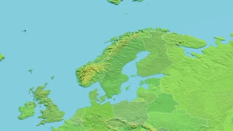 Sweden Map 3D animated with Borders Stock-Footage 348534251