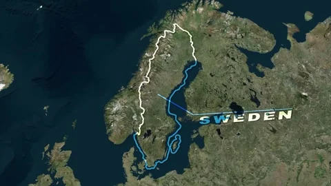 Sweden Map Animation Stock Footage 273877654