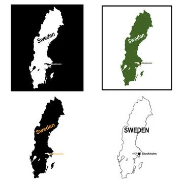 Sweden map design Stock Illustration