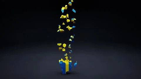 Sweden Map With Flag Stock-Footage 324854440