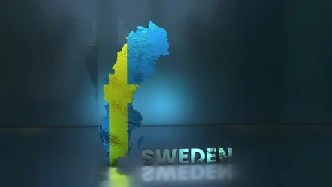 Sweden Map Stock Footage 283072475