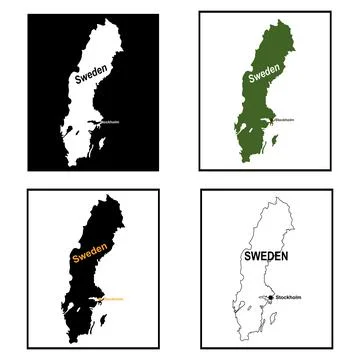 Sweden map icon Stock Illustration