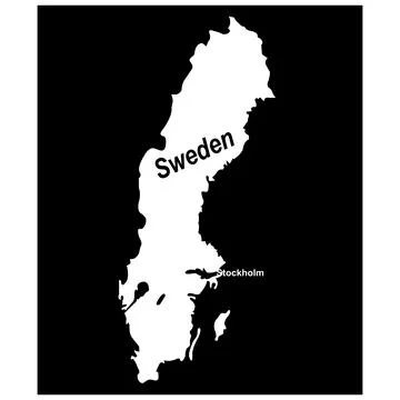 Sweden map icon Stock Illustration