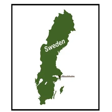 Sweden map icon Stock Illustration