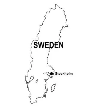 Sweden map icon Stock Illustration