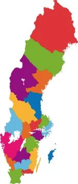 Sweden map Stock Illustration