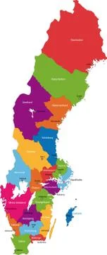 Sweden map Stock Illustration