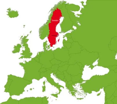 Sweden map Stock Illustration