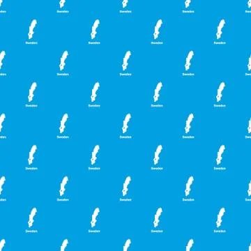 Sweden map pattern vector seamless blue Illustrazione stock