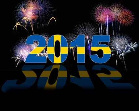 Sweden, new year 2015. Stock Illustration