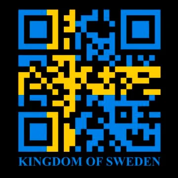Sweden qr code flag Illustrazione stock