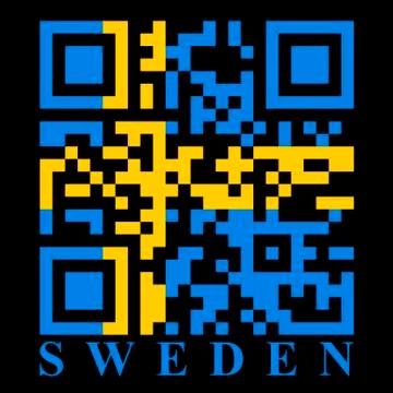 Sweden qr code flag Stock Illustration