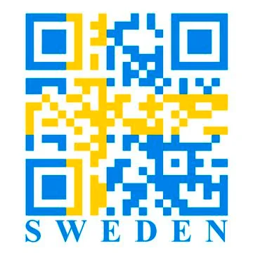 Sweden qr code flag Stock Illustration