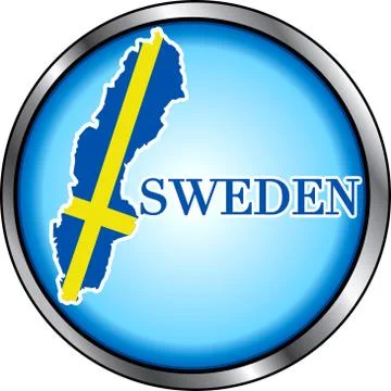 Sweden Round Button Stock Illustration