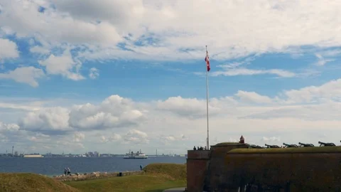 Sweden seen from Helsingør, Denmark Stock Footage 97082336