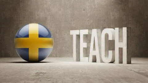 Sweden. Teach Concept. Stock Illustration