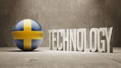 Sweden. Technology Concept. Stock Illustration