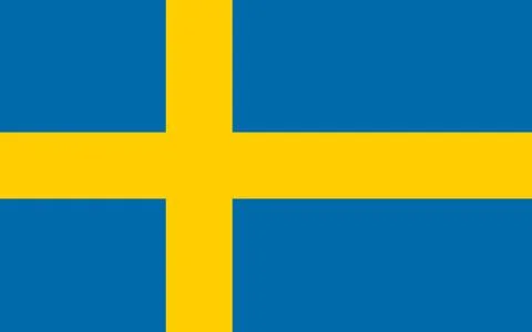 Sweden vector flag. Official flag of Sweden. Stockholm Stock Illustration