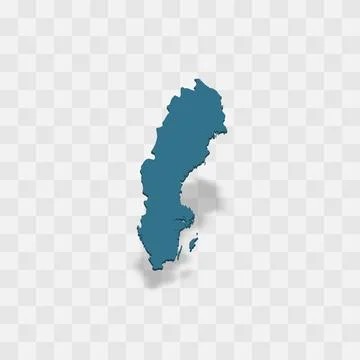 Sweden vector map silhouette Stock Illustration