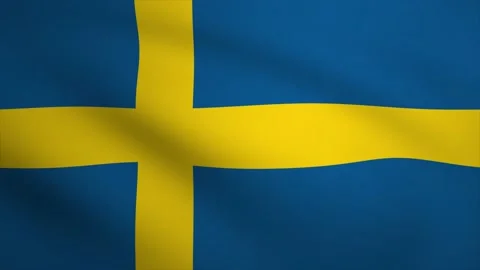 Sweden Waving Flag Background Animation. Looping seamless 3D animation. Mot.. Stock Footage 230374694