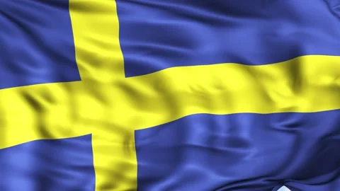 Sweden Waving Flag Background 스톡 동영상 204132416