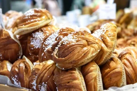 Swedish cinnamon roll 库存照片