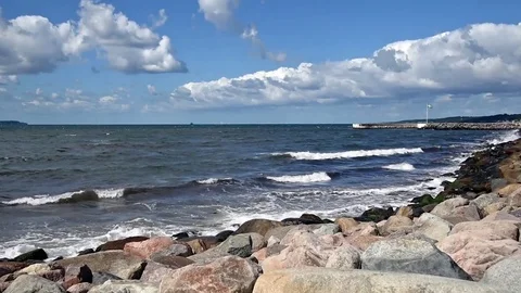 Swedish Coastline at Helsingborg Stock Footage 73440905