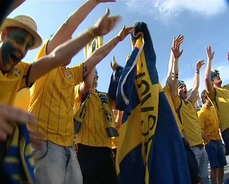 Swedish fans Stock Footage 11179503
