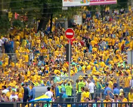 Swedish fans Stock Footage 11179505