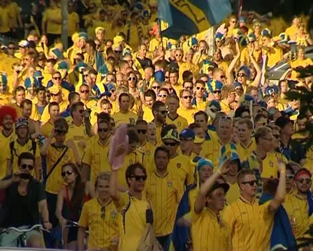 Swedish fans Stock Footage 11179535