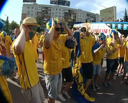 Swedish fans Stock Footage 11179541