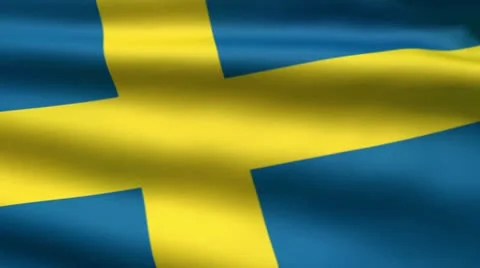 Swedish flag Stock Footage 11618039
