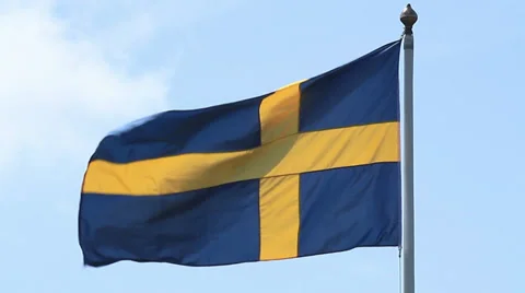 Swedish Flag Stock-Footage 28047517