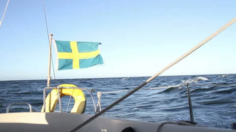 Swedish flag Video stock 33403193