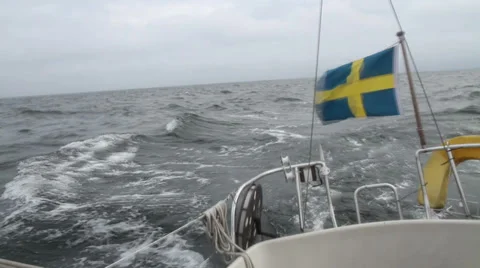 Swedish Flag Stock Footage 33403205