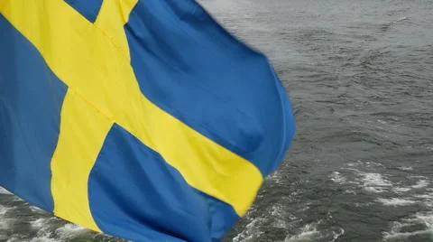 Swedish Flag Stock Footage 52372422