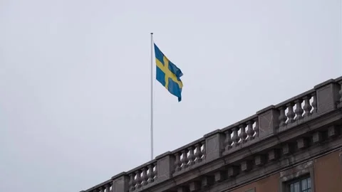 Swedish flag Stock Footage 301465531