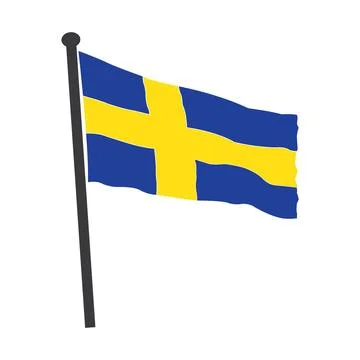 Swedish flag icon Stock Illustration