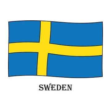 Swedish flag icon Stock Illustration