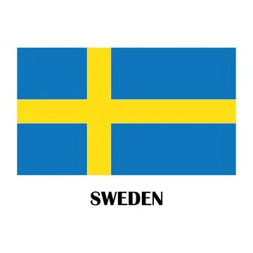 Swedish flag icon Stock Illustration