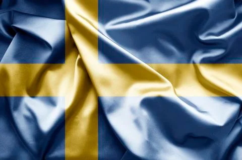 Swedish flag Illustrazione stock