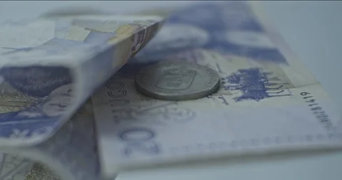 Swedish krona closeup in motion Stock Footage 118814486